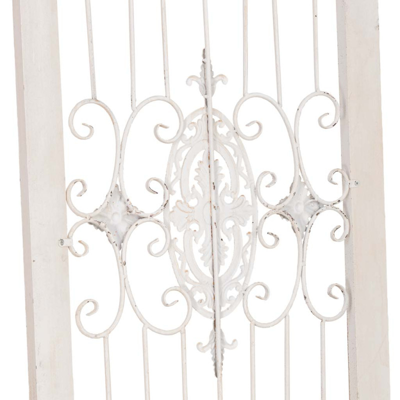Porte décorative blanche en bois et fer forgé 68x178 cm Esmarina  - 9