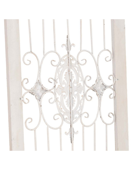 Porte décorative blanche en bois et fer forgé 68x178 cm Esmarina  - 9