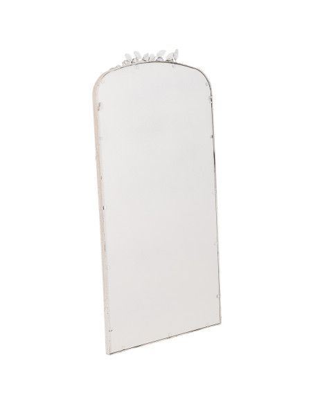 Miroir fenêtre arqué blanc patiné en MDF 61x114 cm Esmarina  - 4