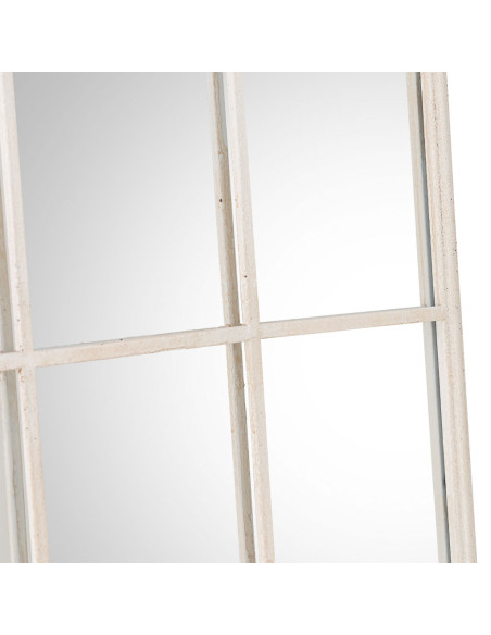 Miroir fenêtre arqué blanc patiné en MDF 61x114 cm Esmarina  - 6