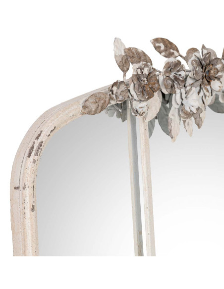 Miroir fenêtre arqué blanc patiné en MDF 61x114 cm Esmarina  - 7