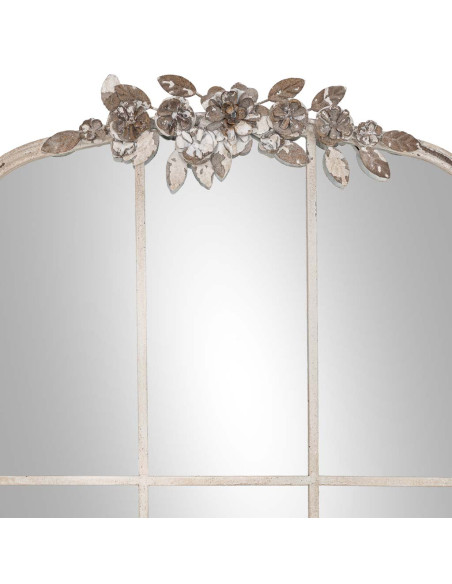 Miroir fenêtre arqué blanc patiné en MDF 61x114 cm Esmarina  - 8