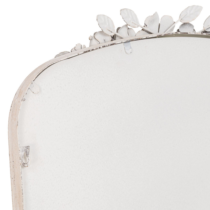 Miroir fenêtre arqué blanc patiné en MDF 61x114 cm Esmarina  - 9
