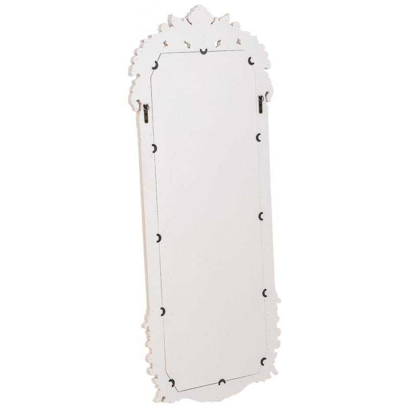 Miroir baroque blanc patiné en sapin et MDF 154 cm Esmarina  - 4
