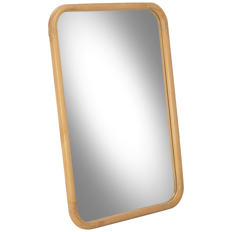 Miroir mural bois naturel 70x100 cm Heraloro  - 3