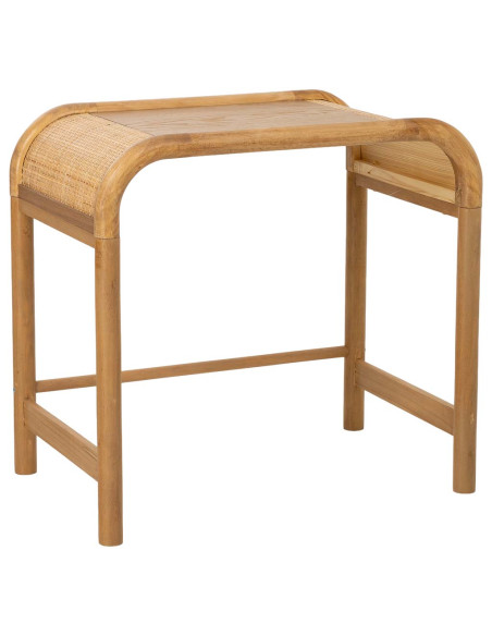Tables gigognes bois et rotin lot de 3 60/51/42 cm Heraloro  - 4