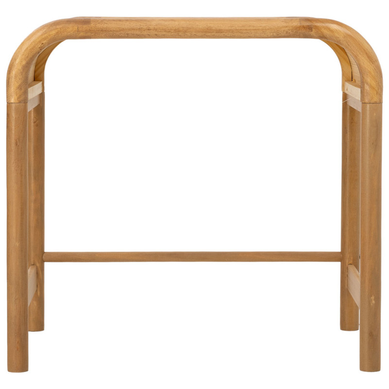 Tables gigognes bois et rotin lot de 3 60/51/42 cm Heraloro  - 5