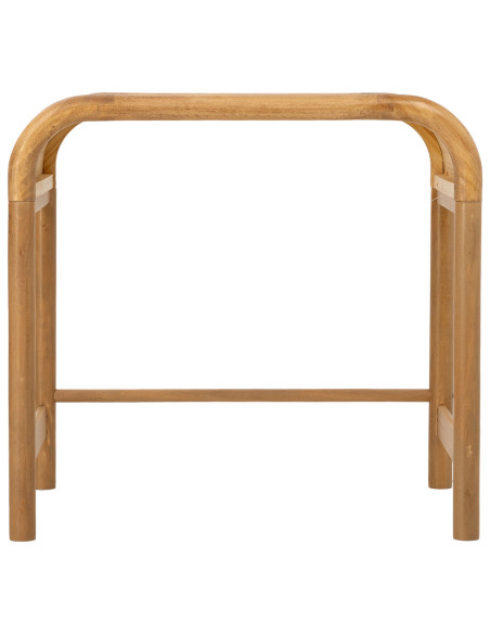 Tables gigognes bois et rotin lot de 3 60/51/42 cm Heraloro  - 5