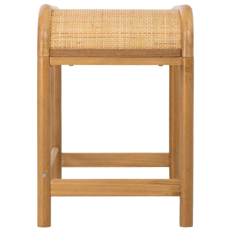 Tables gigognes bois et rotin lot de 3 60/51/42 cm Heraloro  - 6