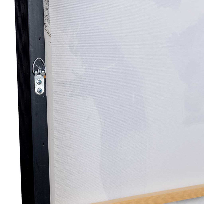 Tableau visage abstrait noir beige sur toile 83x123 cm Ivernuna  - 5
