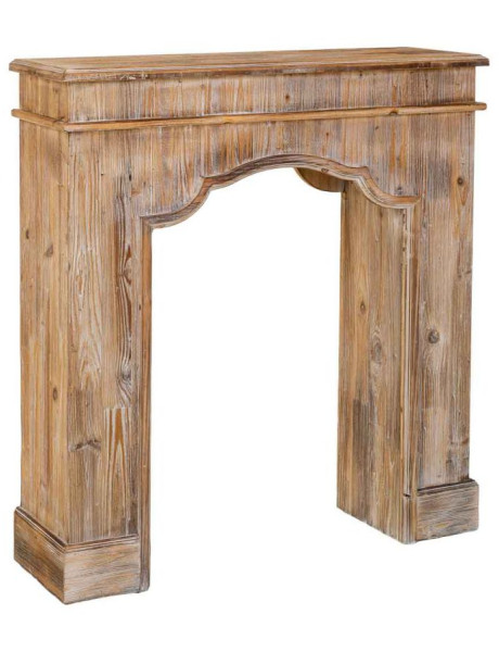 Manteau de cheminée décoratif bois vieilli 100x29x110 cm Raveloro  - 1