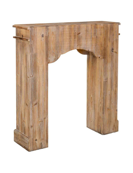 Manteau de cheminée décoratif bois vieilli 100x29x110 cm Raveloro  - 4