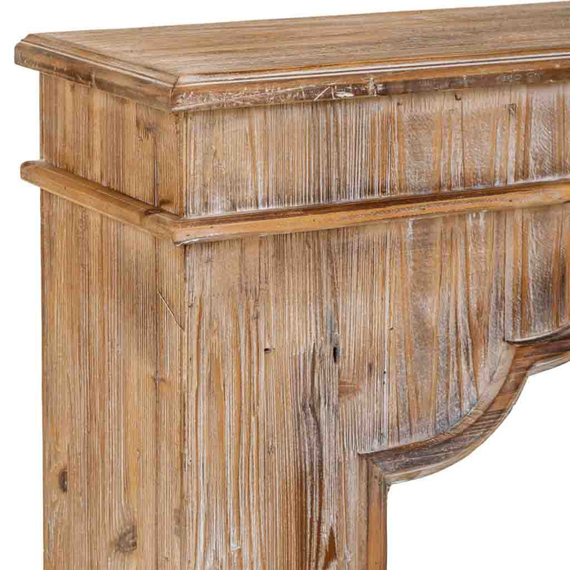 Manteau de cheminée décoratif bois vieilli 100x29x110 cm Raveloro  - 7