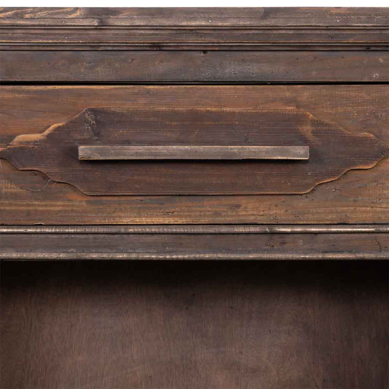 Manteau de cheminée bois brun 121x32,5x120 cm Ivernino  - 6