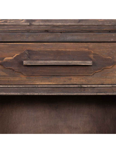 Manteau de cheminée bois brun 121x32,5x120 cm Ivernino  - 6