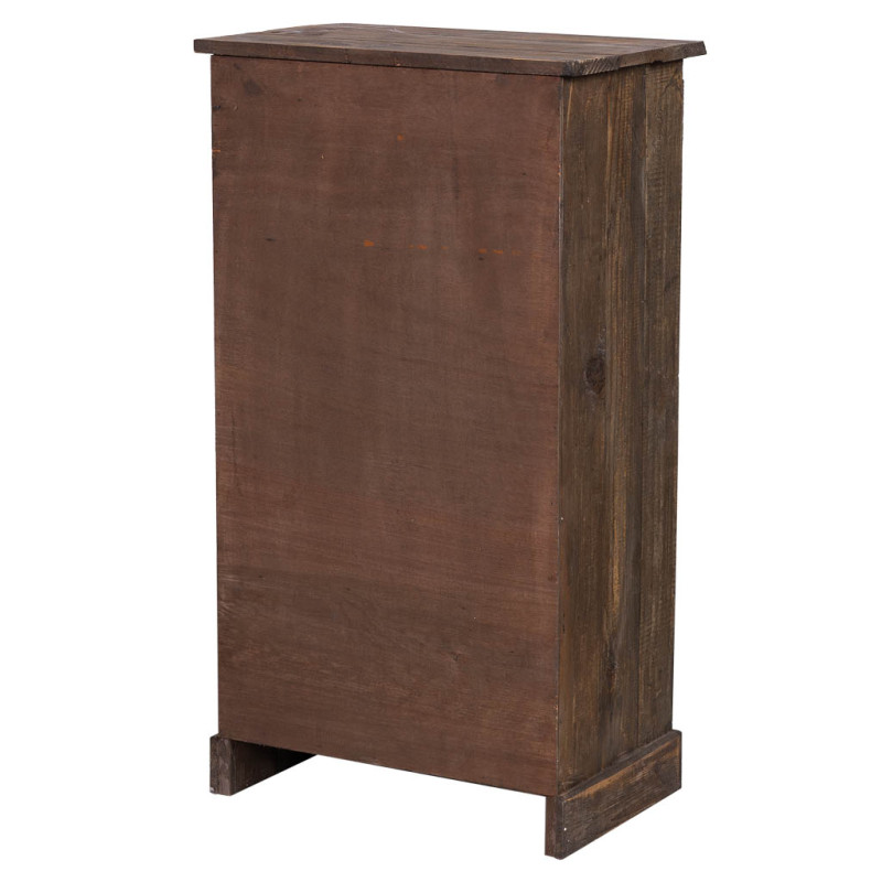 Chiffonnier apothicaire 8 tiroirs bois brun 48x32x87,5 cm Delarivo  - 4