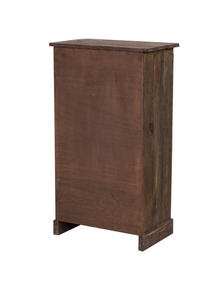 Chiffonnier apothicaire 8 tiroirs bois brun 48x32x87,5 cm Delarivo  - 4