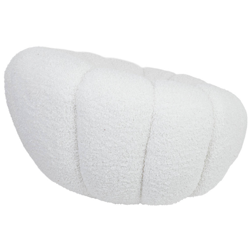 Fauteuil bouclette blanc coquille 92x92x65 cm Arelado  - 3