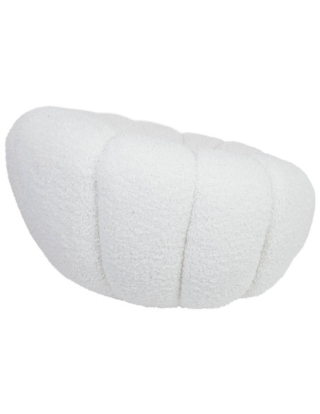 Fauteuil bouclette blanc coquille 92x92x65 cm Arelado  - 3