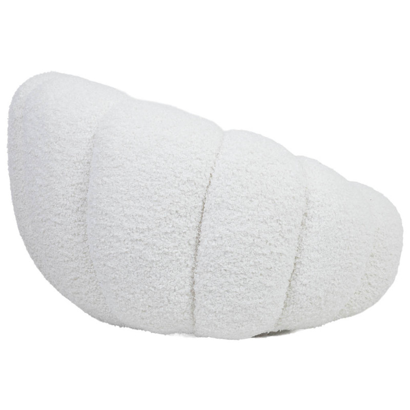 Fauteuil bouclette blanc coquille 92x92x65 cm Arelado  - 4