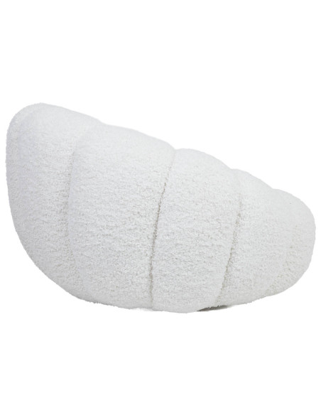 Fauteuil bouclette blanc coquille 92x92x65 cm Arelado  - 4