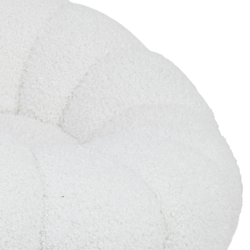 Fauteuil bouclette blanc coquille 92x92x65 cm Arelado  - 5