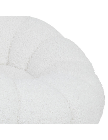 Fauteuil bouclette blanc coquille 92x92x65 cm Arelado  - 5