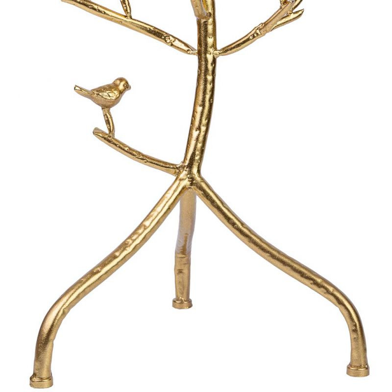 Table d'appoint ronde marbre blanc métal doré Ø38x60 cm Davenira  - 4