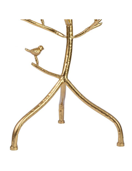 Table d'appoint ronde marbre blanc métal doré Ø38x60 cm Davenira  - 4