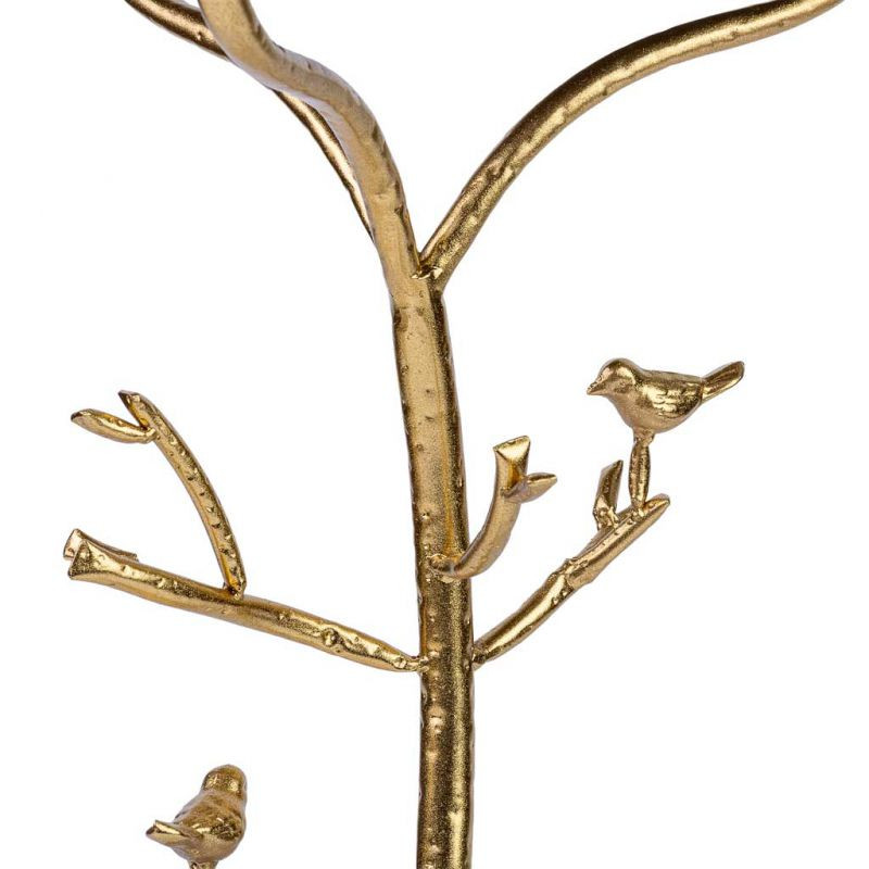 Table d'appoint ronde marbre blanc métal doré Ø38x60 cm Davenira  - 5