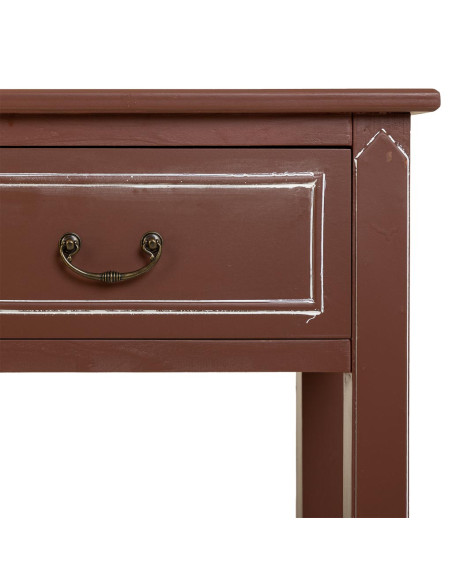 Console d’entrée bois chocolat avec tiroir 112x38x82 cm Savenela  - 7