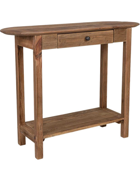 Console d’entrée pin recyclé brun naturel 95x35x76 cm Barelivo  - 1