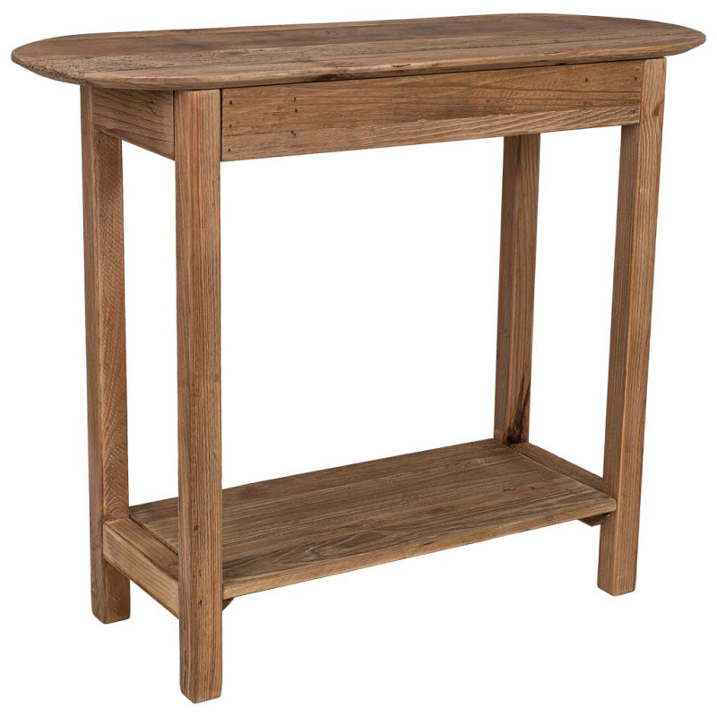 Console d’entrée pin recyclé brun naturel 95x35x76 cm Barelivo  - 4