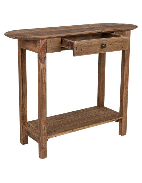 Console d’entrée pin recyclé brun naturel 95x35x76 cm Barelivo  - 3