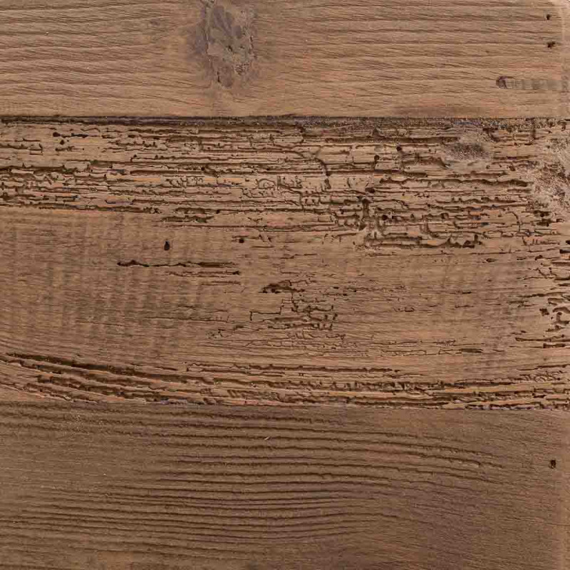 Commode 6 tiroirs pin recyclé brun miel 103x48x85 cm Varelesa  - 8