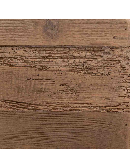 Commode 6 tiroirs pin recyclé brun miel 103x48x85 cm Varelesa  - 8