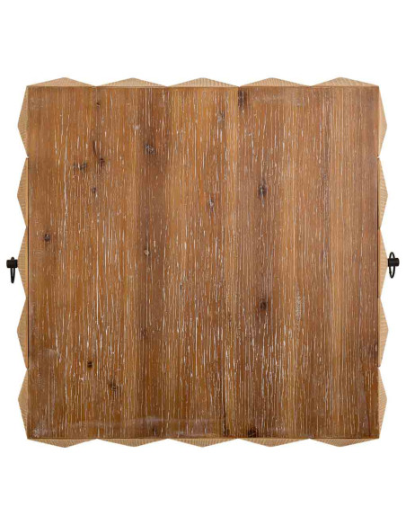 Table basse bois brun miel 2 tiroirs 81,5x86x46 cm Javenesa  - 5