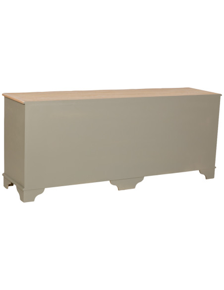 Commode vert sauge 6 tiroirs en bois et MDF 193x50x80 cm Narelora  - 5