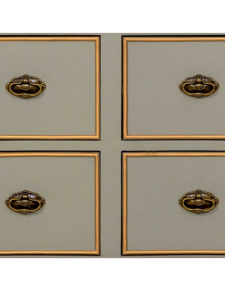 Commode vert sauge 6 tiroirs en bois et MDF 193x50x80 cm Narelora  - 8