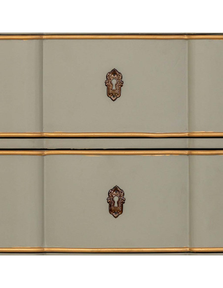 Commode vert sauge 6 tiroirs en bois et MDF 193x50x80 cm Narelora  - 10