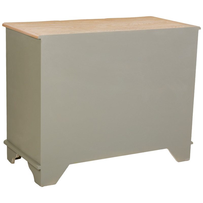 Commode vert sauge 3 tiroirs en bois 100x50x80 cm Narelora  - 4