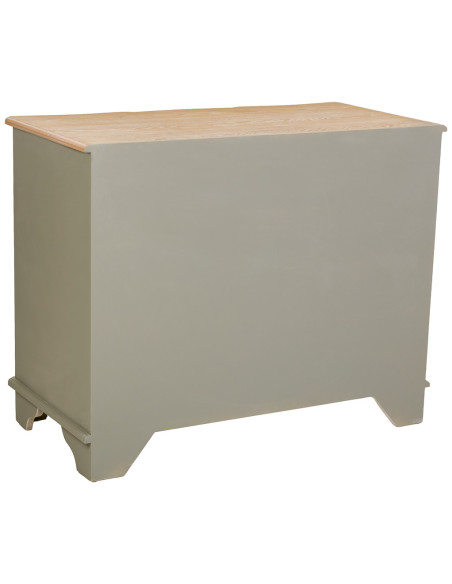 Commode vert sauge 3 tiroirs en bois 100x50x80 cm Narelora  - 4