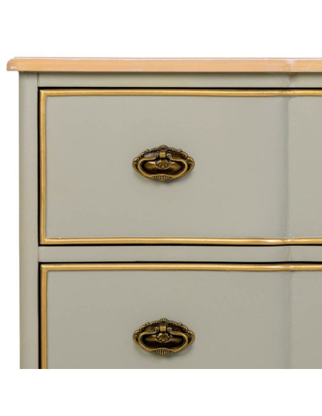Commode vert sauge 3 tiroirs en bois 100x50x80 cm Narelora  - 6