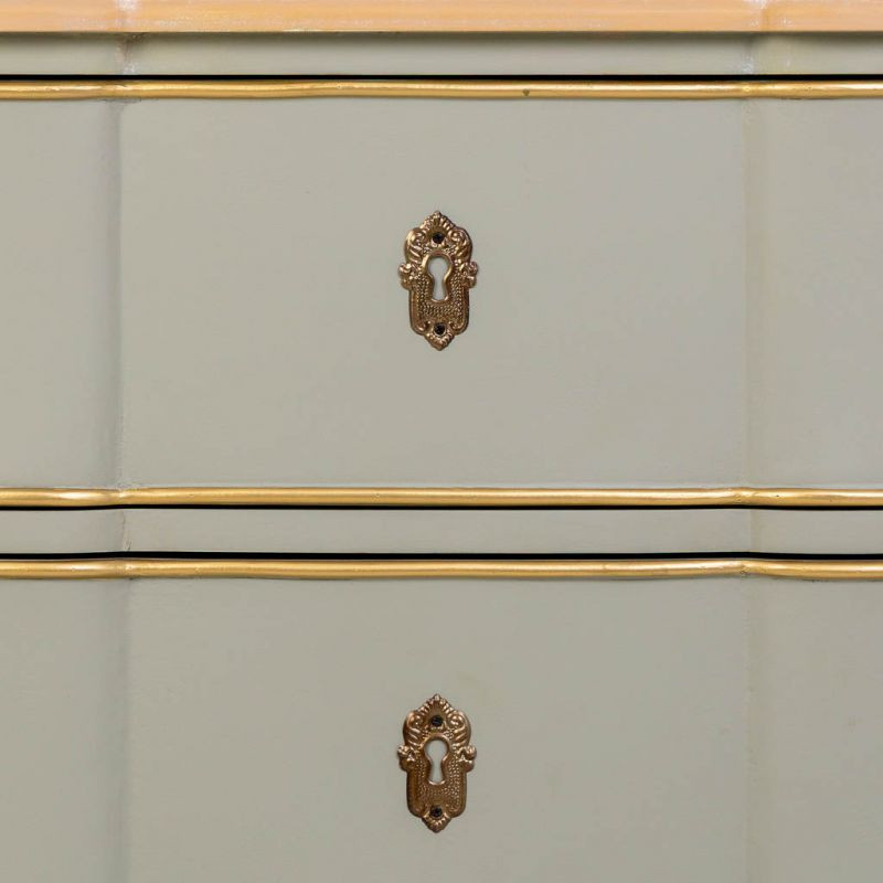 Commode vert sauge 3 tiroirs en bois 100x50x80 cm Narelora  - 7