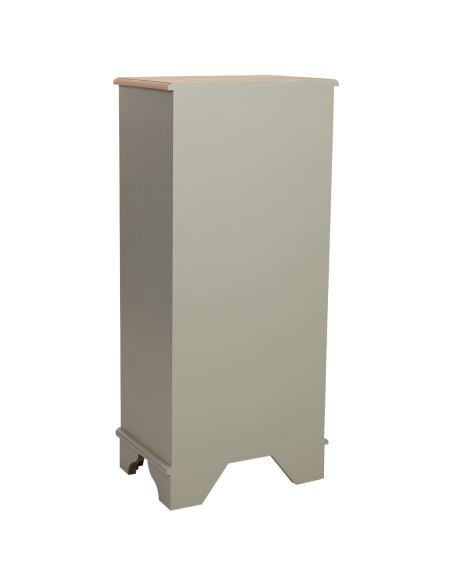 Chiffonnier vert sauge 6 tiroirs en bois 50x35x110 cm Narelora  - 4