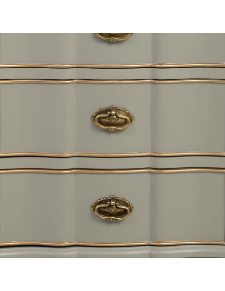 Chiffonnier vert sauge 6 tiroirs en bois 50x35x110 cm Narelora  - 6