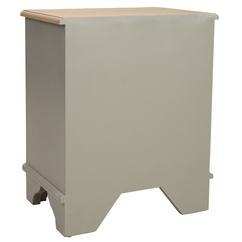 Table de chevet vert sauge 3 tiroirs 50x35x60 cm Narelora  - 4