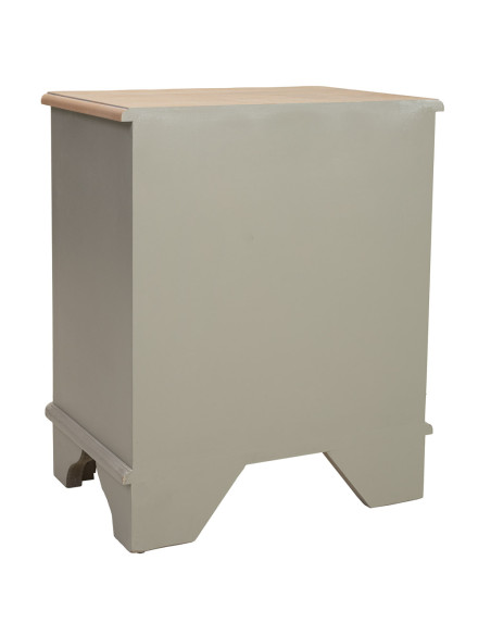 Table de chevet vert sauge 3 tiroirs 50x35x60 cm Narelora  - 4