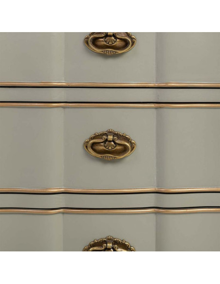 Table de chevet vert sauge 3 tiroirs 50x35x60 cm Narelora  - 6
