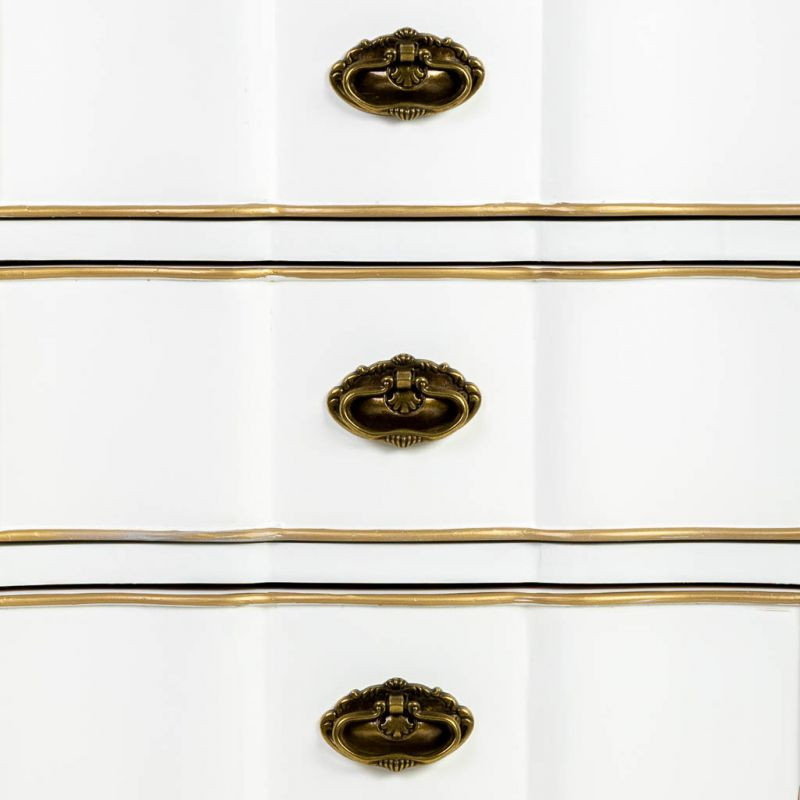 Chiffonnier blanc 6 tiroirs bois et MDF 50x35x110 cm Narelora  - 7